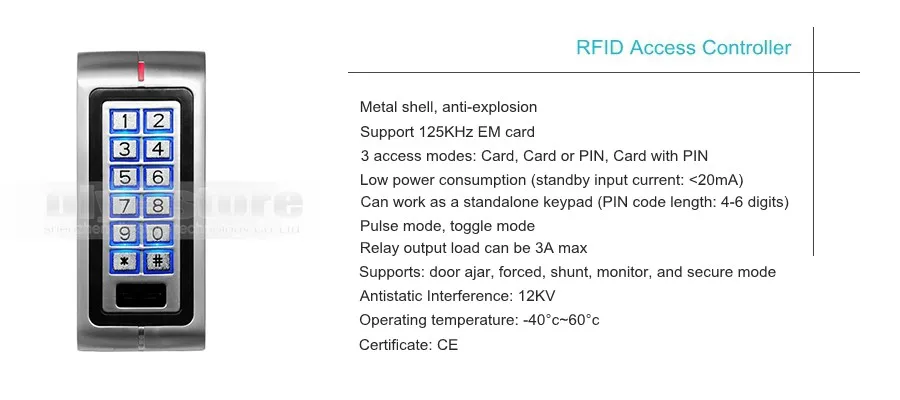 Diysecur сенсорная кнопка 125 кГц rfid металла клавиатура Система контроля доступа комплект+ 280 кг магнитный замок на двери+ пульт Управление; k2