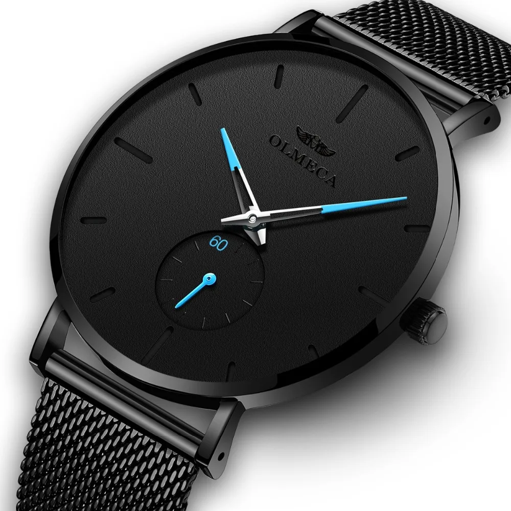 OLMECA новые европейские и американские мужские женские модные часы ультратонкие