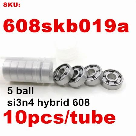 10pc 608 rs 5 balls Мяч 5-го 608 Керамика подшипник Si3n4 Скорость катание Лонгборд Инлайн роликовых коньков подшипники скутер Спиннер скейтборд подшипник слалом - Цвет: 10pc 608 rs 5 balls