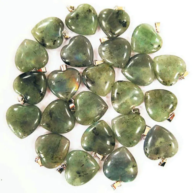 

10Pcs 20x6mm Wholesale Natural Labradorite Heart Pendant Bead Ca180713(Send Randomly)