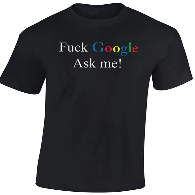 Новые мужчин футболка Фук Google крутая 100% тяжелых хлопковые рубашки уникальные