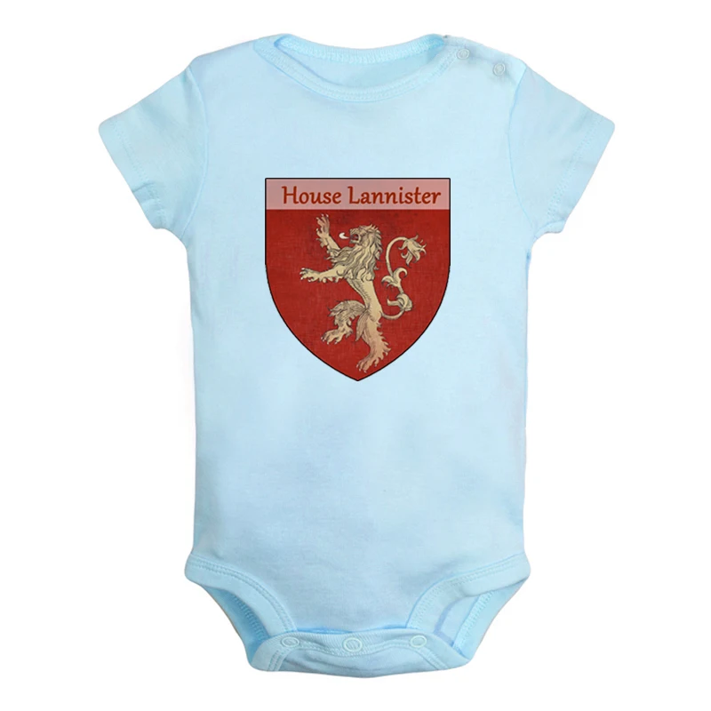 ieBodysuits2153BL Одежда для новорожденных девочек и мальчиков с изображением золотого льва, дома Ланнистера Кастерли, рок и надписью «Hear Me Roar» комбинезон с короткими рукавами - Цвет: ieBodysuits2153BL