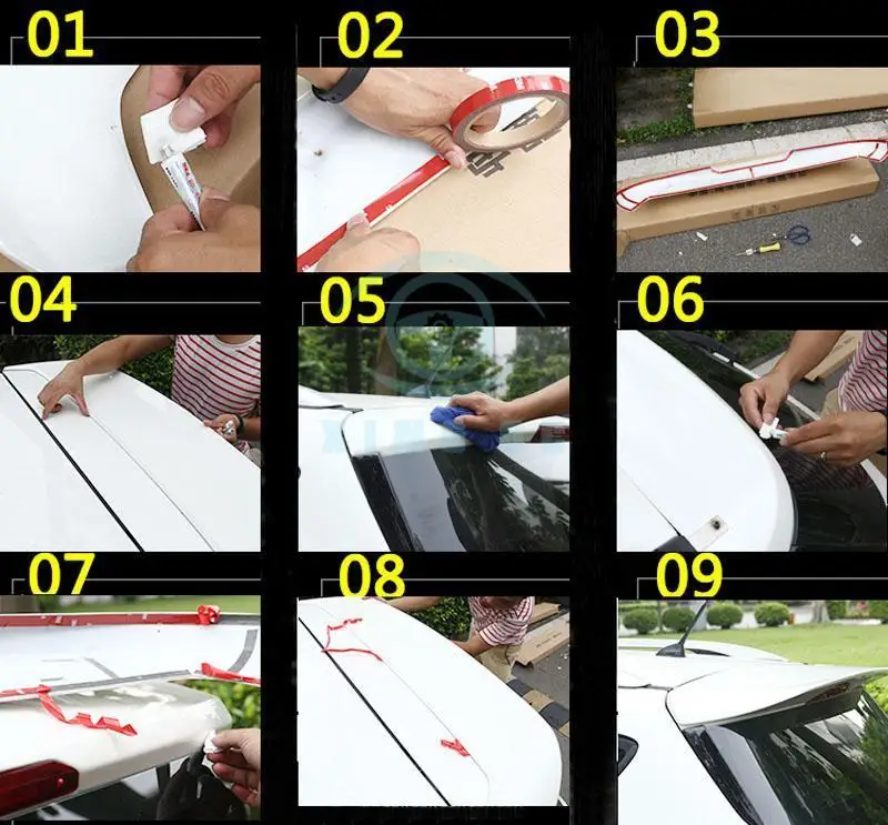 ABS жемчужно белый сушкой лаком крыло спойлер для Ford Escape/Kuga 2013 2016|wing spoiler|abs spoilerspoiler