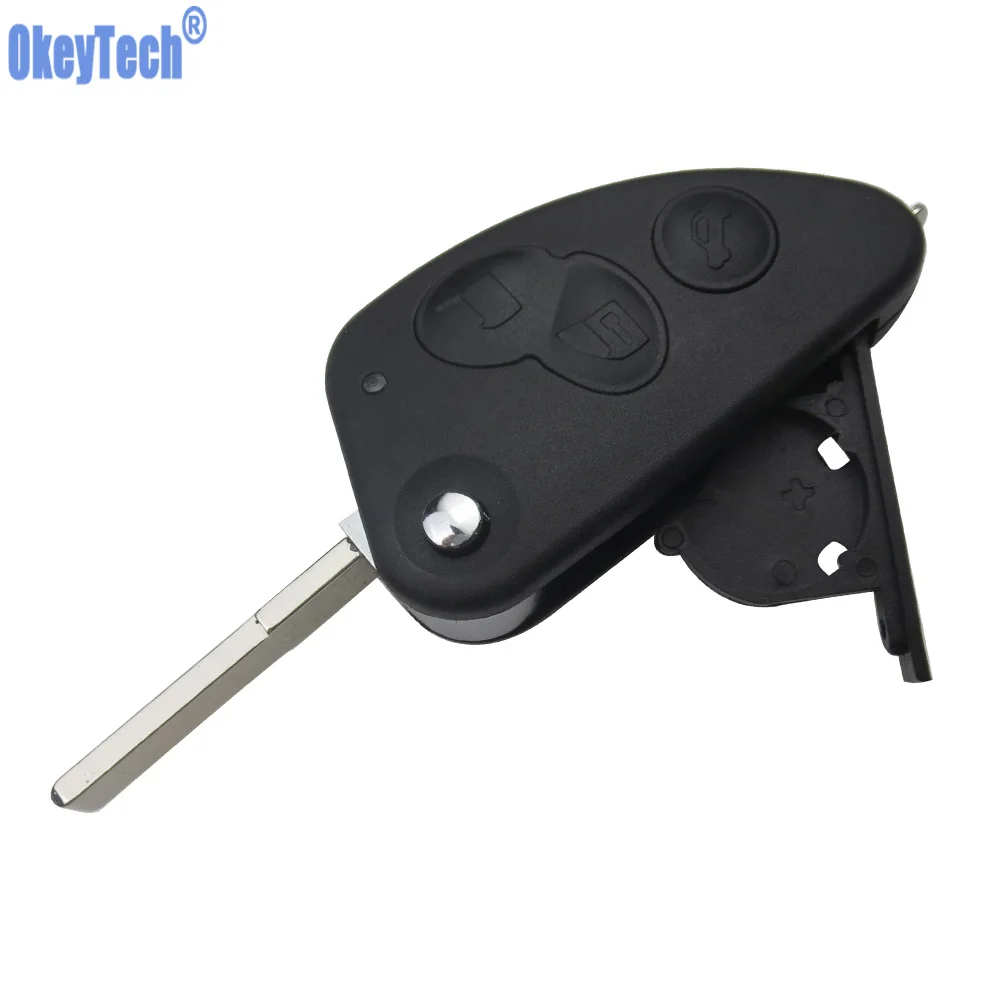 Чехол для дистанционного ключа брелка OkeyTech ALFA ROMEO 147 156 166 GT 3 кнопки необрезанное