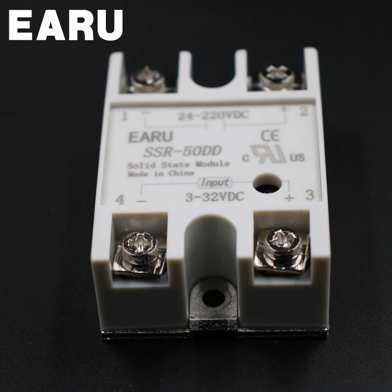 Твердотельное реле SSR-50DD 50A 3-32V DC вход к 24-220V SSR 50DD SSR-50 DD промышленное управление