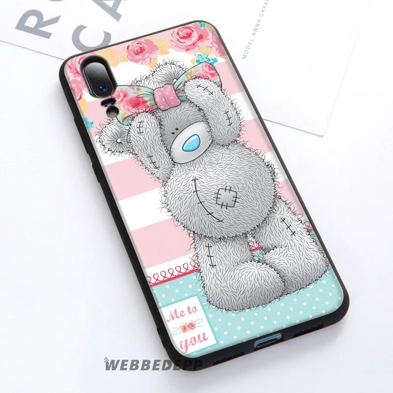 Мягкий чехол WEBBEDEPP Teddy Me To You Bear для Huawei P30 P20 Pro P10 P9 Lite 2017 P Smart 2019 и Nova 3 3i Y9 |