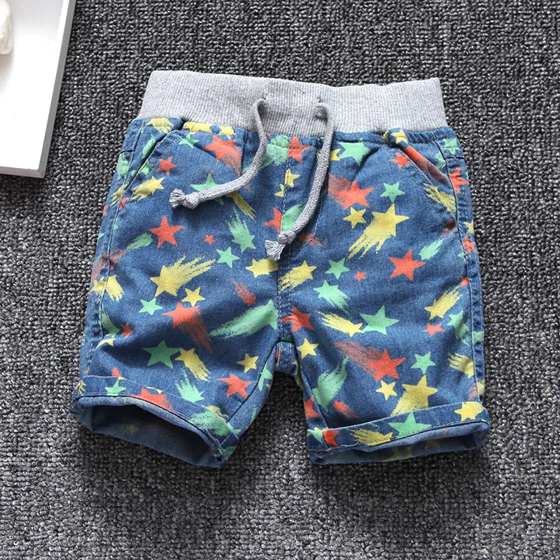 

2018 Summer colour newborn panties Print Satrs baby boy girl jeans shorts Elastic Waist baby shorts 9M-3T baby clothes
