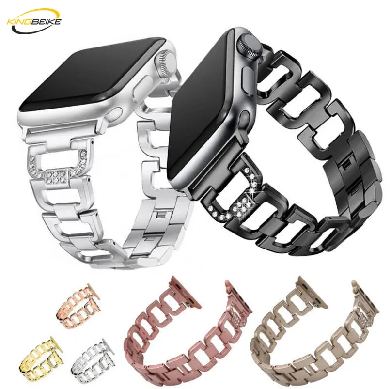 Ремешок из нержавеющей стали для Apple Watch Band iwatch Series 1 2 3 4 38 мм 42 40 44 браслет ремешок