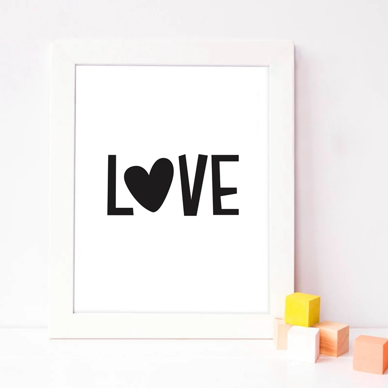 Настенная картина для спальни с надписью Love цитатами Картина на холсте милым