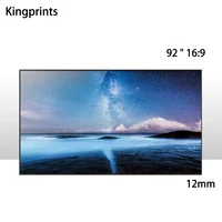 HD 92inch 16x9 Widescreen Ultra Thin Boundary 12mm Matte White Fixed Frame Projection Screen For Home Cinema Projector