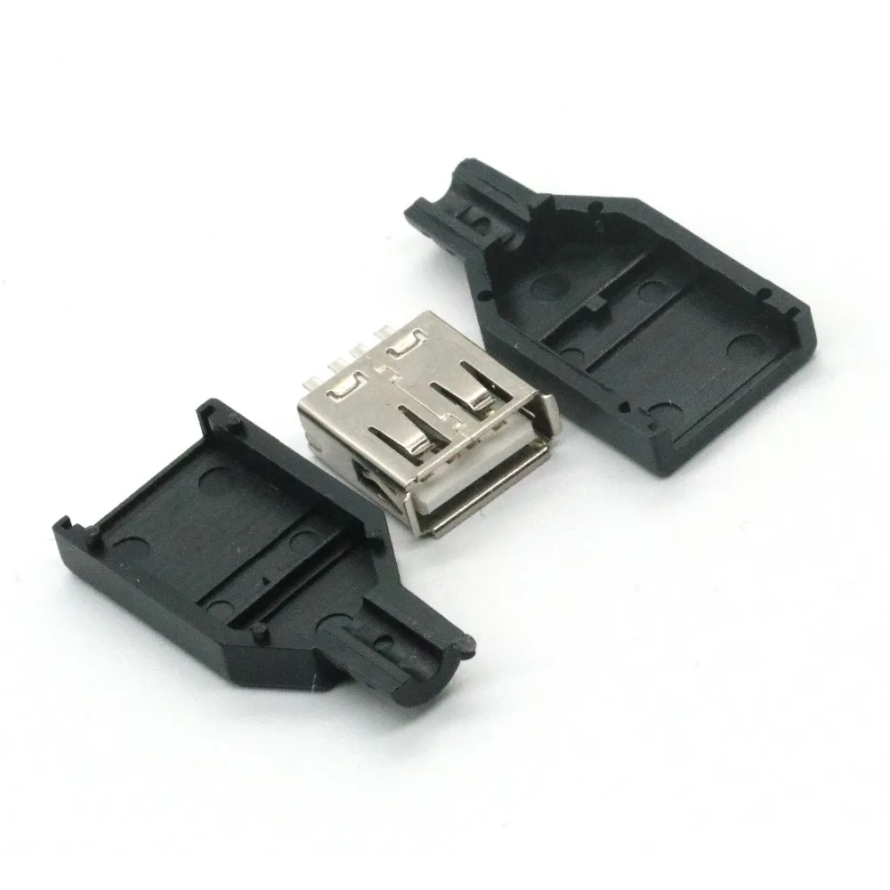 10 штук в наборе USB 2 0 Тип-штепсельную вилку 4-контактный разъем адаптера jack &amp