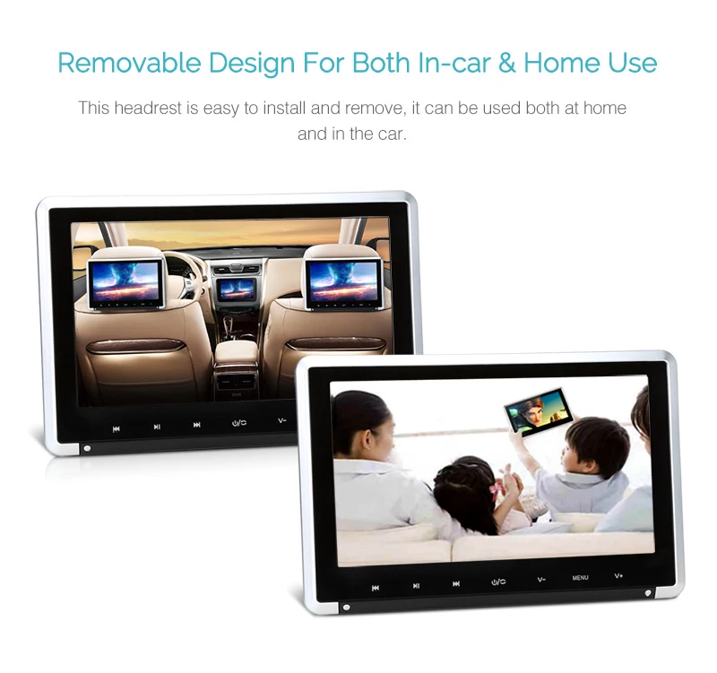 Тыква 2 шт./лот 10 1 ''Автомобильный подголовник dvd плеер USB/SD/HDMI/IR/FM HD цифровой TFT