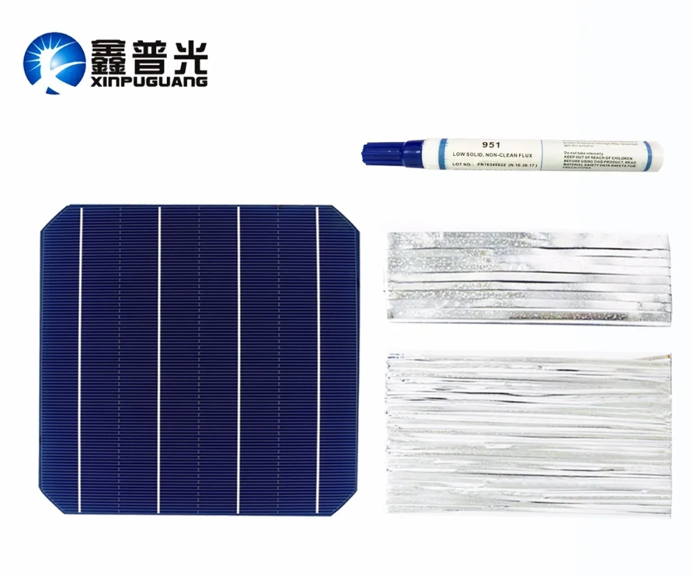XINGPUGUANG 20 шт 0 5 В 4 8 Вт солнечная батарея DIY модуль + 15*1 6 мм табуляционный провод 2*4 PV
