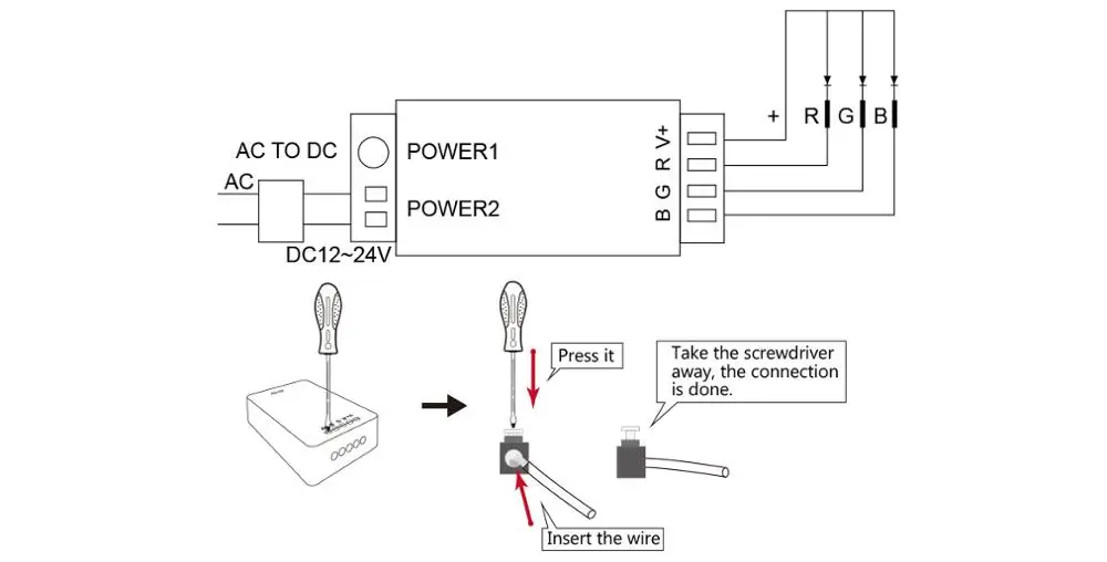 2,4G RGB контроллер, DC12V/DC24V, цвет и яркость регулируемые, для RGB светодиодный полосы, Точечный светильник s, жесткий барный светильник, линейный светильник s и т. Д