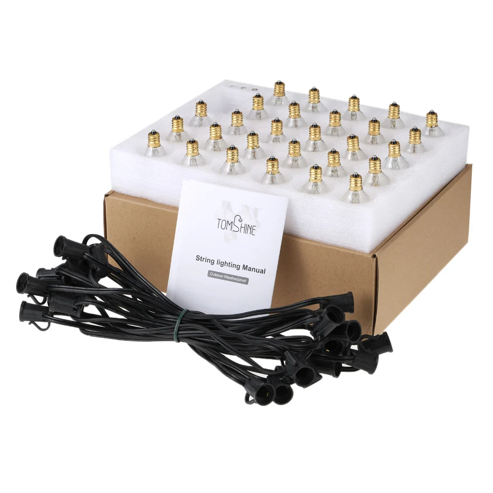 Tomshine VDE перечисленные AC220V 175W 25FT E12 База G40 Упаковка из 25 шаровых ламп лампы
