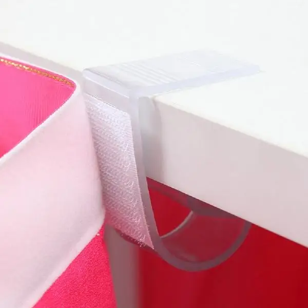 01 Adeeing 12PCS Plastic Table Skirt Clip with Hook& Loop Elastic Retaining Clamp for Table Cover - Цвет: 01