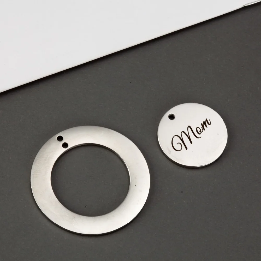 MYLONGINGCHARM специализированная Блокировка круг из нержавеющей стали брелок я был