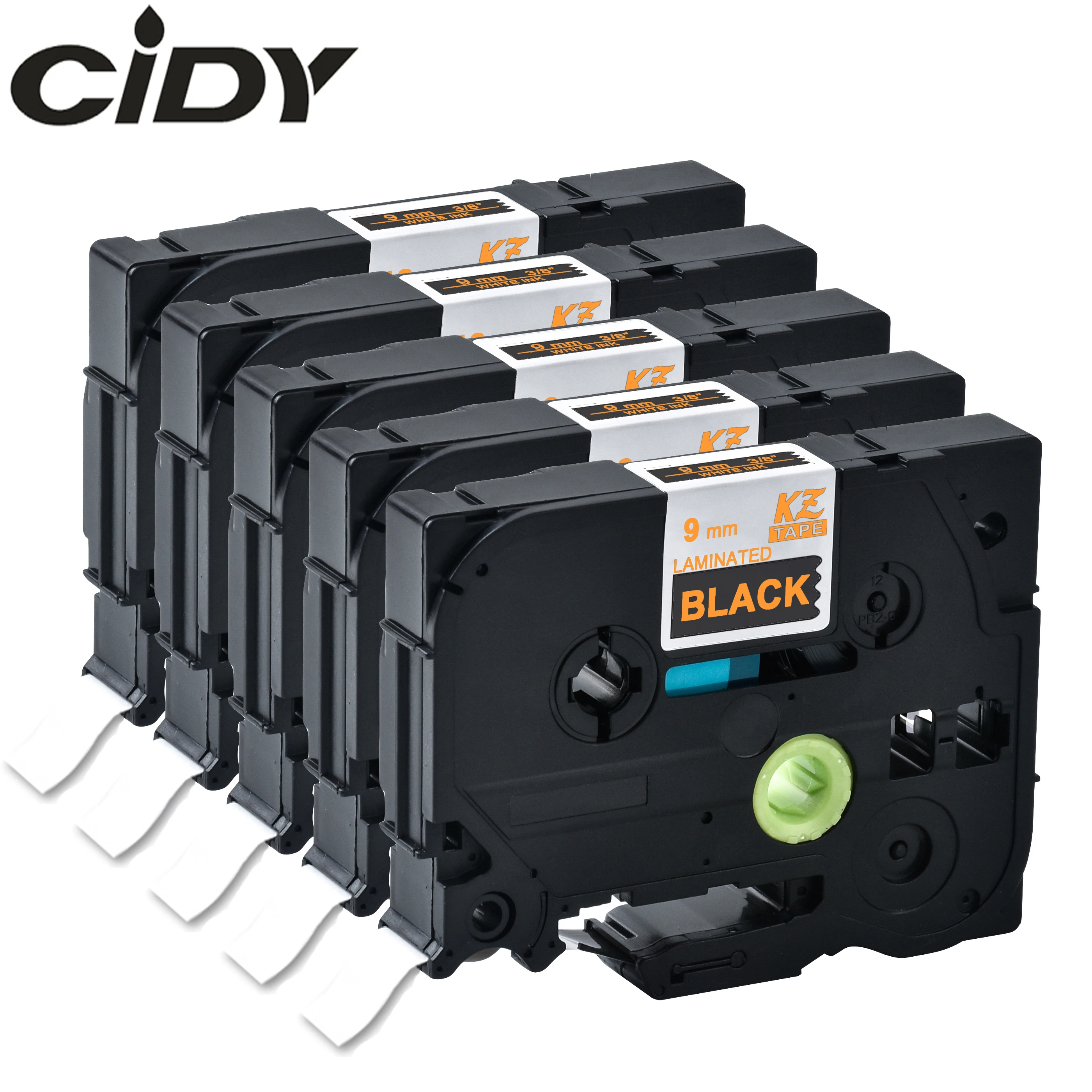 

CIDY 5pcs TZ-324 TZ324 TZ 324 P-Touch For Brother Labels Compatible Gold on Black Label ribbon cassette tze 324 tze324 tze-324