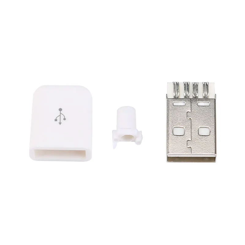 10 шт./лот штекер USB разъем Micro Комплект сделай сам с крышками черный сварочный