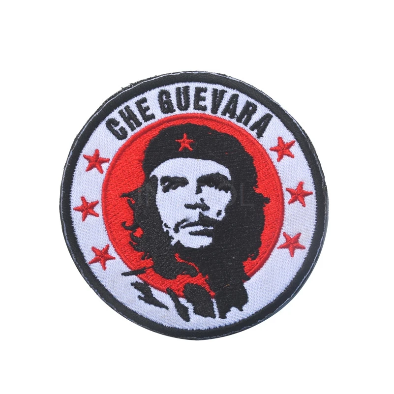 Round Che Guevara нашивка с вышивкой боевой дух нашивка тактическая аппликация эмблема боевые значки свобода вышивка нашивки аппликации - Цвет: Round