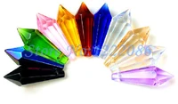 wholsale576pcslot 38mm mixed color chandelier crystal icicle spear u drop prisms