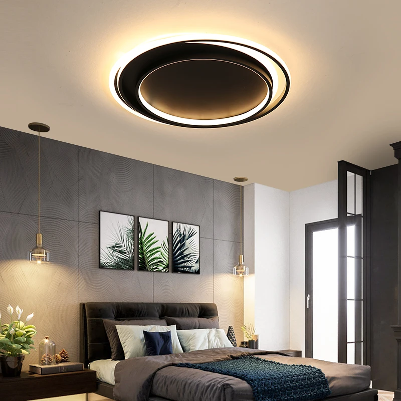 LICAN Lustre Потолочная люстра для гостиной, спальни, круглый светодиодный светильник для дома, спальни