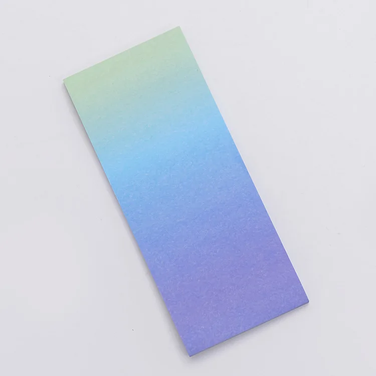 blue purple 1pcs Градиент цвета радуги почта записной колодки милые Стикеры-закладки Tab Kawaii Канцелярские товары офисный Декор блок проверить список покупок - Цвет: blue purple 1pcs