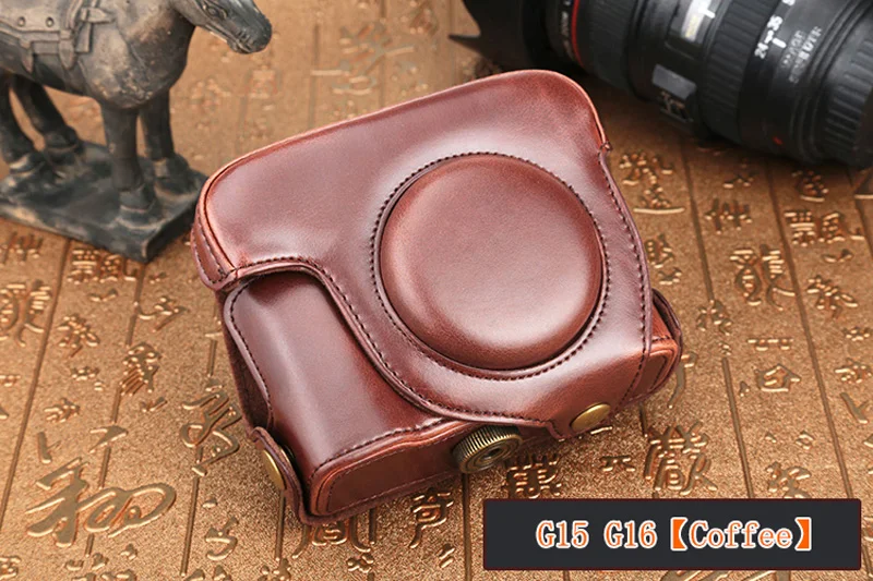 Высококачественный чехол для цифровой камеры из искусственной кожи для Canon G7X G7X Mark II G9X G9X II G1X II G15 G16 SX720 SX730 и ремешок