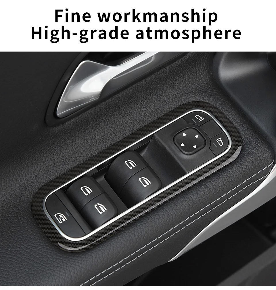 Для Mercedes w177 Mercedes класса a w177 отделка amg ercedes w177 класс окно Кнопка рамка отделка Аксессуары