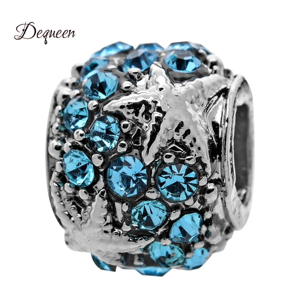 Dequeen новые синие Звездные Бусы со стразами розовое сердце подвески для DIY