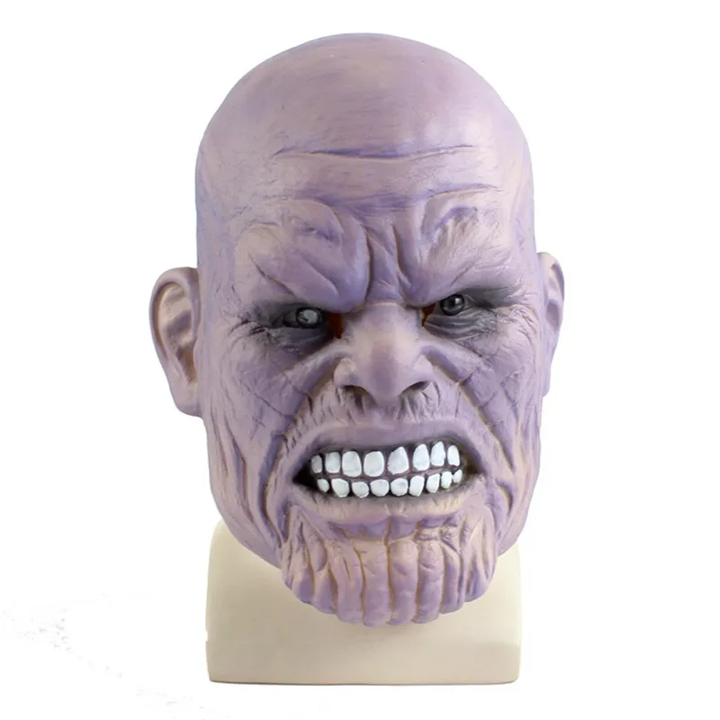 Thanos latex mask Endgame 4 Thanos косплей костюм Цельный купальник женский сексуальный летний купальник женский мужской комбинезон из лайкры мужской - Цвет: Thanos latex mask