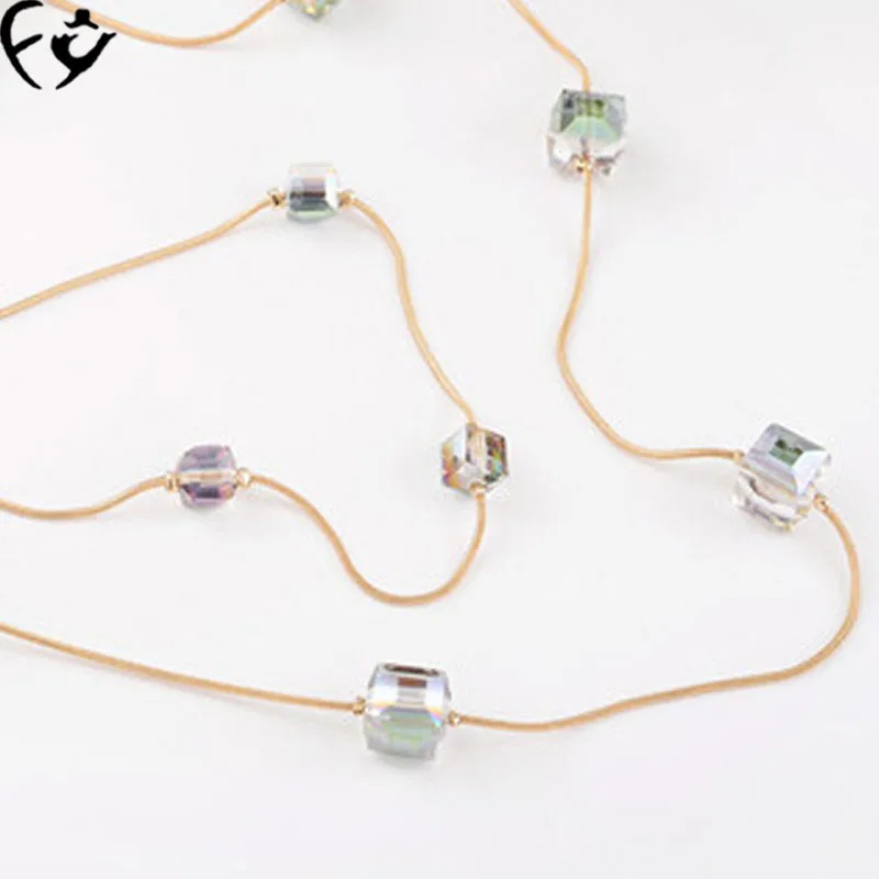 Europe and the United States fashion double square long necklace FY18110902 | Украшения и аксессуары