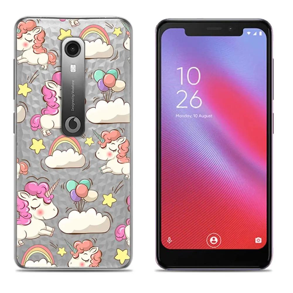 Unicorn Чехол для телефона Vodafone Smart N10 с художественным рисунком прелестный, в мультяшном стиле, из термопластичного полиуретана Мягкий силиконовый чехол - Цвет: Unicorn