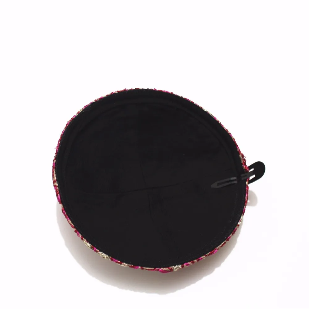 Еврей Kippot цветочный 16 см Высокое качество kippah|Мужская Skullies & шапочки| |
