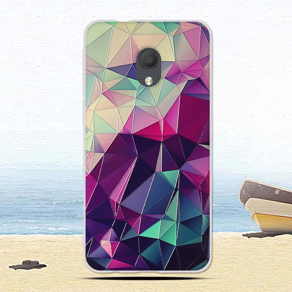 ТПУ чехол для Alcatel 1C 5003D Мягкая силиконовая задняя крышка для AlcatelC цветы Кот цветной узор защитный чехол для телефона s