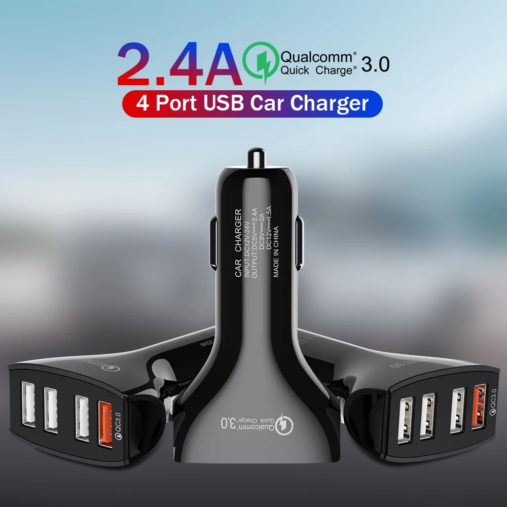 Автомобильное зарядное устройство YKZ USB Quick Charge 3 0 адаптер быстрой зарядки для