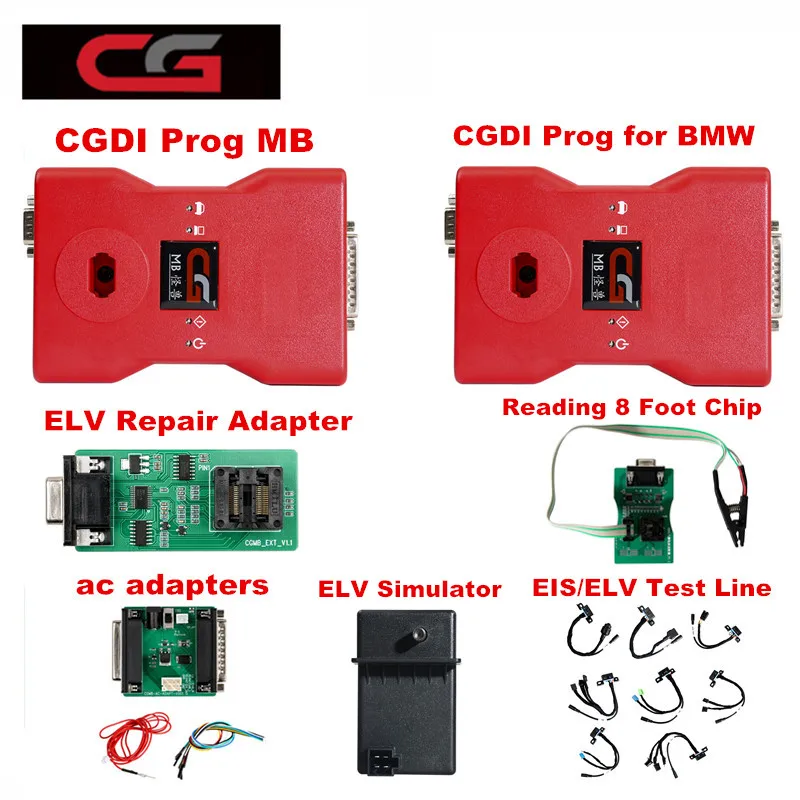 CGDI Prog для BMW MSV80 и MB Benz Авто ключевой программатор плюс ELV ремонт Apdater/ELV симулятор/EIS