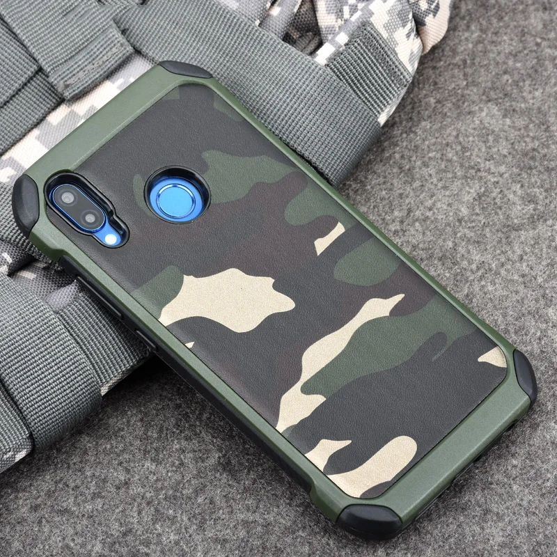 Армейский камуфляжный чехол для телефона huawei Nova 3e Nova 3i с узором PC+ TPU 2 в 1 противоударный защитный чехол-накладка для Nova3
