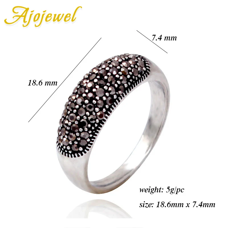 Ajojewel Размеры 7 9 новинка элегантные длинные черные стразы украшения пальцев