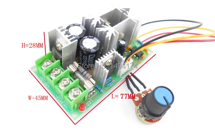 Модель WQScosea Q8S 12 Universal DC10 60V 500W 12V 24V 36V 48V 20A PWM Control ler HHO RC Motor Switch Speed Module Board|module 12v|module