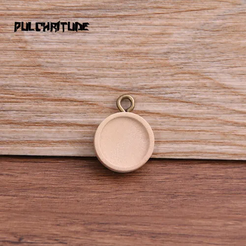 12mm bronze PULCHRITUDE 6 шт. 12/15/25/30 мм внутренняя Размеры древесины Цвет круглый дерево Кабошон База Установка Подвески Цепочки и Ожерелья Выводы - Цвет: 12mm bronze
