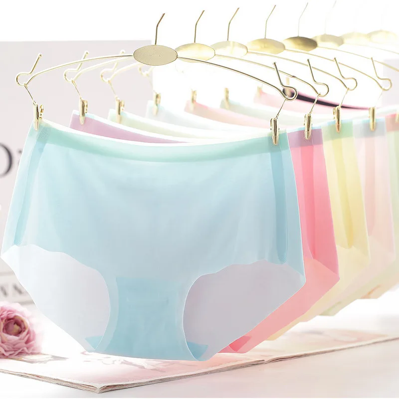 5 шт./лот трусики нижнее белье женские бесшовные трусы дышащие сексуальные с