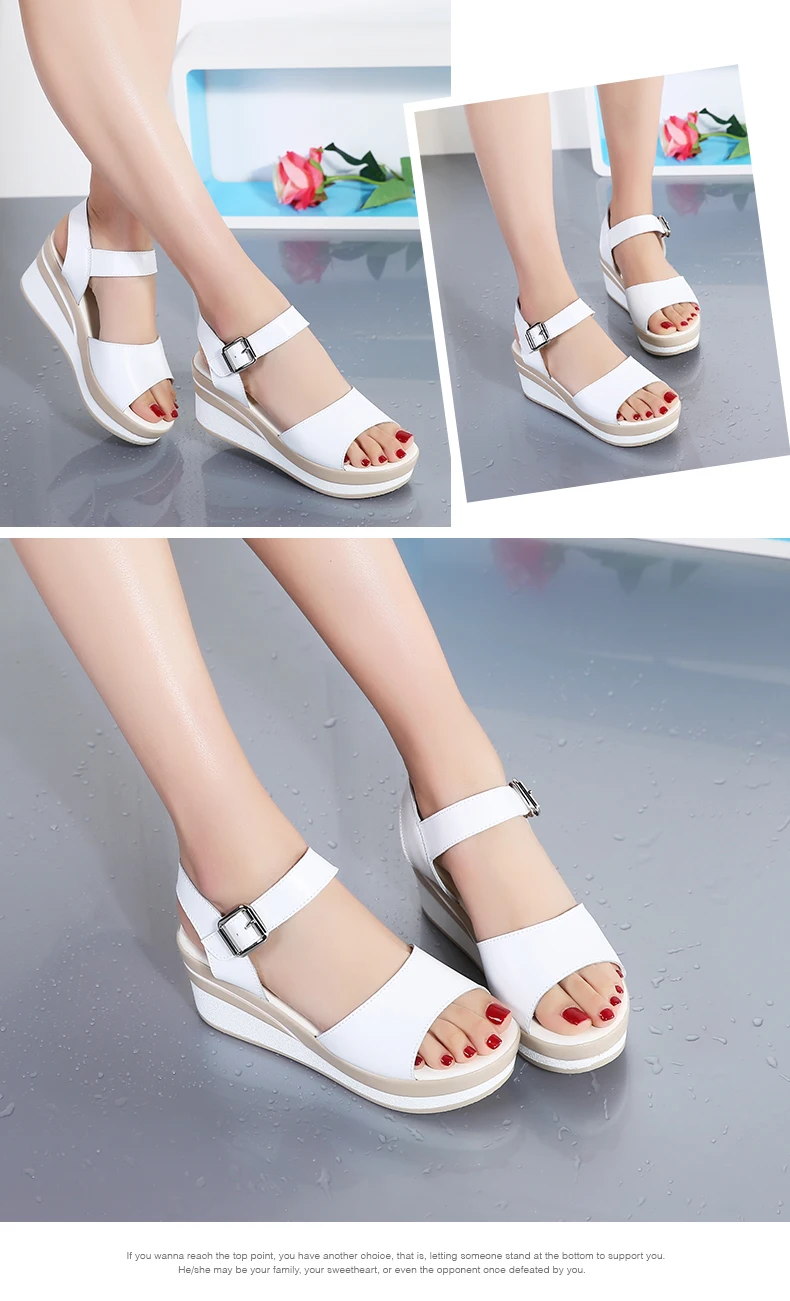 O16U/женские босоножки; женские кожаные босоножки на танкетке и платформе с пряжкой; женские босоножки на высоком каблуке с плетеными ремешками; сезон лето; коллекция года