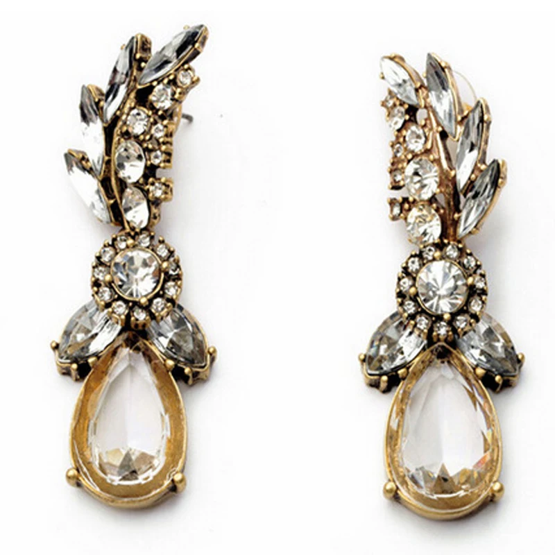 2016 Горячей Моды Высокое Качество Ювелирных Изделий Прозрачный Винтаж Перо