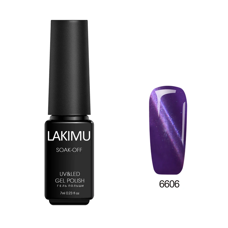 6606 Lakimu Гель-лак для ногтей кошачий глаз гибридные гель-лаки эмаль все для маникюра УФ светодиодный Полупостоянный лак для ногтей нужен магнит-Стик - Цвет: 6606