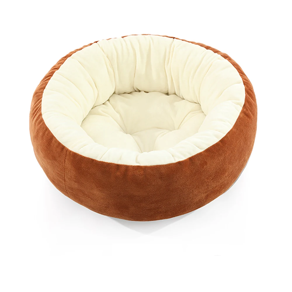 brown super soft Домик для кошки кровать круглые плюшевые маленькие и средние Домашние Животные Кошки питомник коврик круглая кровать для собаки четыре сезона универсальный для гамак для животных - Цвет: brown super soft