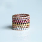 2017 различные цвета 925 пробы серебряные круглые cz золотые красные черные белые фиолетовые обручальные кольца вечности