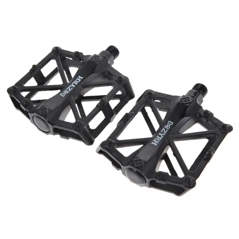 Black Педали для горного велосипеда, MTB, велосипедные педали BMX, плоская педаль из алюминиевого сплава, нейлон, много цветов, MTB, велосипедные, спортивные, ультралегкие аксессуары - Цвет: Black