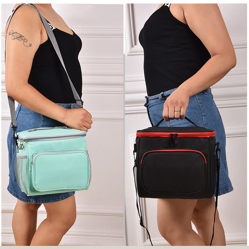 16L Thicken Folding Fresh Keeping Waterproof Nylon Lunch Bag Cooler Bag for Steak Insulation Thermal Bag Insulation Ice Pack