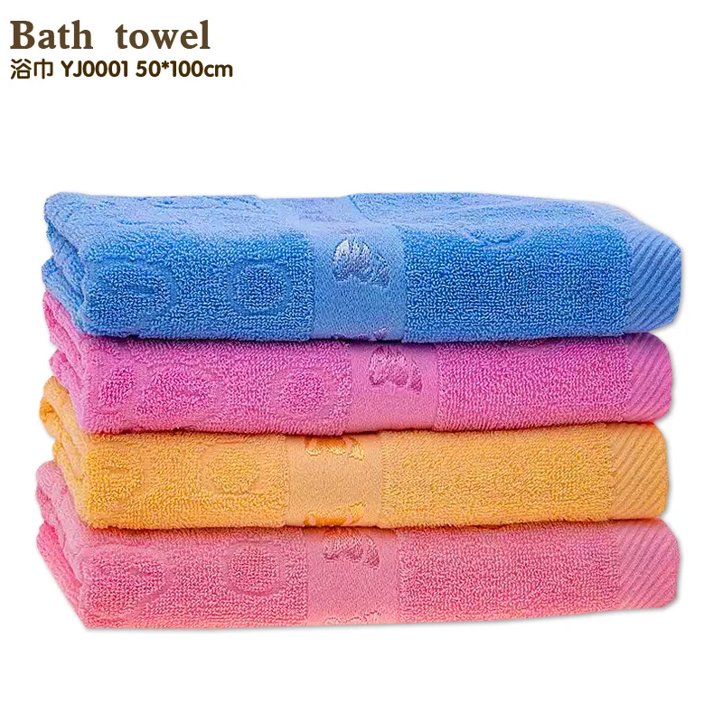 Банное полотенце 50*100 см прямоугольное из натурального хлопка жаккардового и